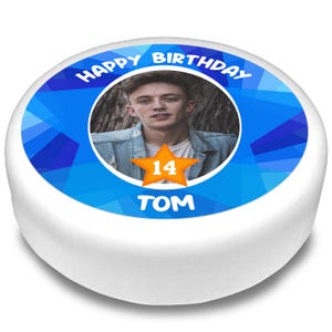 Cakeshop Personalised Edible Cake & Cupcake Toppers | Your Image and Text | Multiple Shapes and Sizes | Icing and Wafer Paper Options