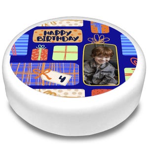 Cakeshop Personalised Edible Cake & Cupcake Toppers Presents | Your Name and Image | Multiple Shapes and Sizes | Icing/Wafer Paper Options