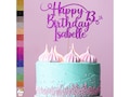 Cakeshop Personalised Happy Birthday Glitter Cake Topper with Sprinkles | Custom Colour Name & Age Double Sided Glitter Card Cake Decoration product logo