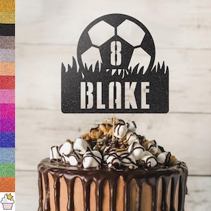 Cakeshop - Décoration pour gâteau personnalisée avec paillettes et paillettes | Couleur personnalisée, tous les noms et tous les âges