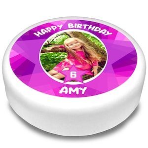 Cakeshop Personalised Edible Cake & Cupcake Toppers | Your Image and Text | Multiple Shapes and Sizes | Icing and Wafer Paper Options