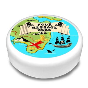 Cakeshop Personalizado Mapa do Tesouro Comestível Toppers para Bolo e Cupcake | Seu Texto | Vários Formatos e Tamanhos | Opções de Papel para Cobertura e Wafer