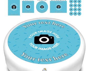 Cakeshop Personalised Edible Cake & Cupcake Toppers | Your Image and Text | Multiple Shapes and Sizes | Icing and Wafer Paper Options