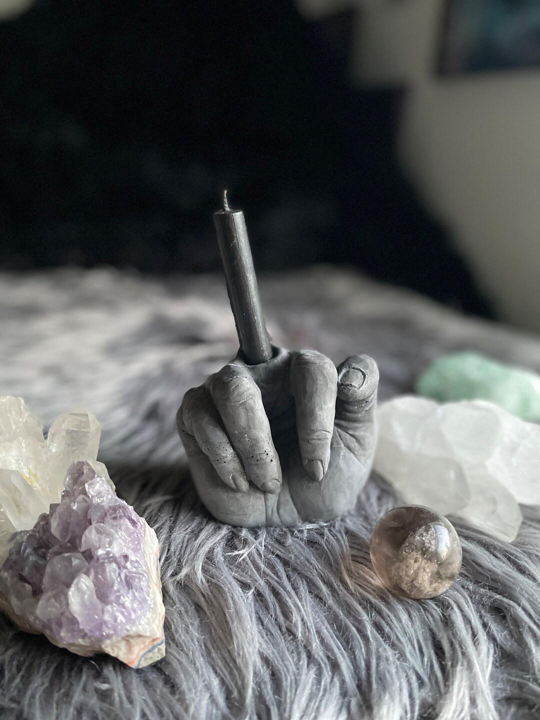 Middle Finger Candle Holder, Fuck You Novelty Candle, Middle Finger