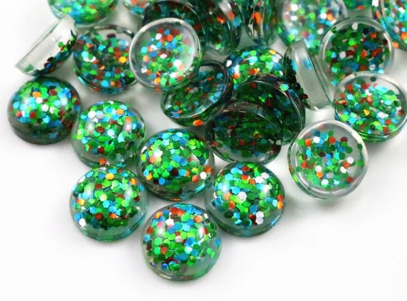 green stone glitter stone supplies,jewelry pendant 40pcs green glitter cabochon 12mm cabochon supplies for 12mm green ear stud setting