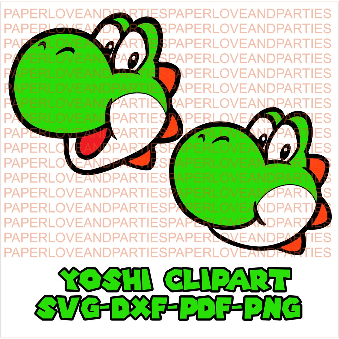 Yoshi Head Set Pdf, SVG, DXF, Png. Cut File. Silhouette Cricut File ...