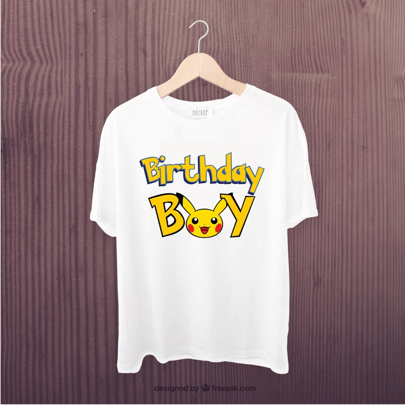Download Pokemon T Shirt Clipart Cut File Dxf Birthday Boy Pikachu Svg Silhouette Cricut File Svg Clip Art Art Collectibles Shantived Com