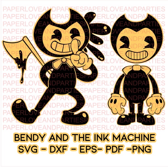 Bendy and the Ink Machine SVG - DXF - EPS - Png - Pdf. Bendy Clipart, Bendy svg, Bendy Axe Svg. Il_570xn