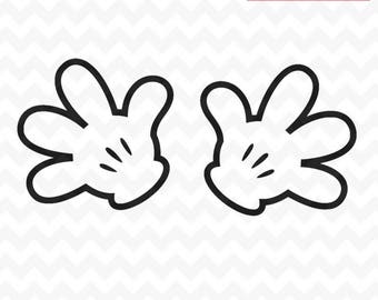 Mickey Hands Svg Etsy
