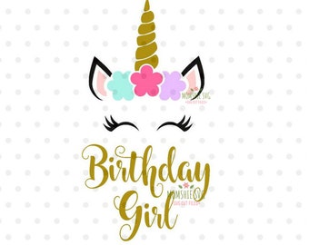 Unicorn birthday svg | Etsy