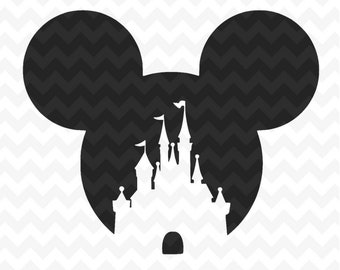 mickey mouse head svg disney castle svg dxf png disney etsy