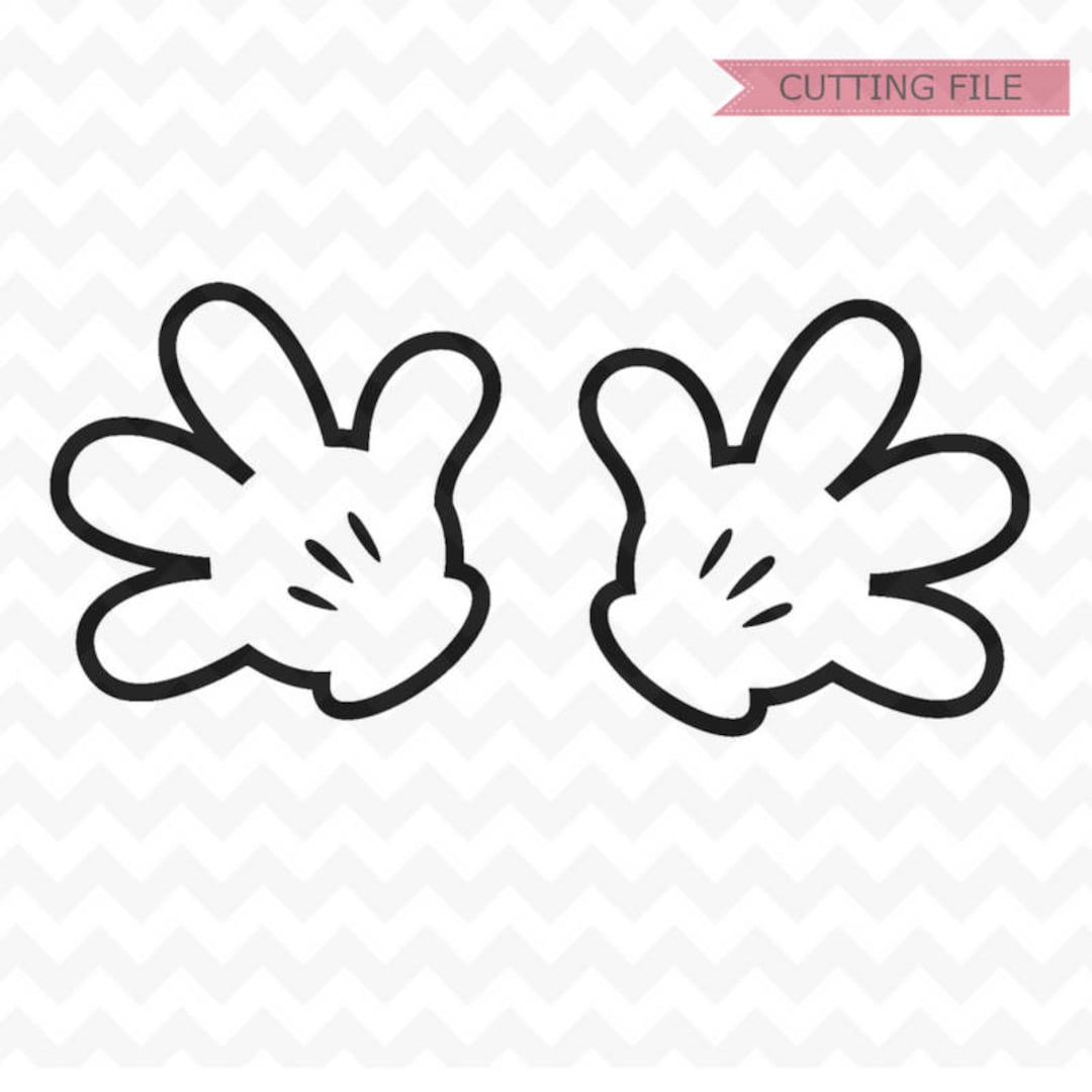 SVG de mains Mickey Mouse Minnie Mouse mains SVG et PNG Etsy France