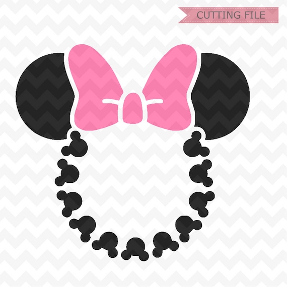 Minnie Mouse Head Monogram SVG Instant Download Minnie Mouse - Etsy Israel