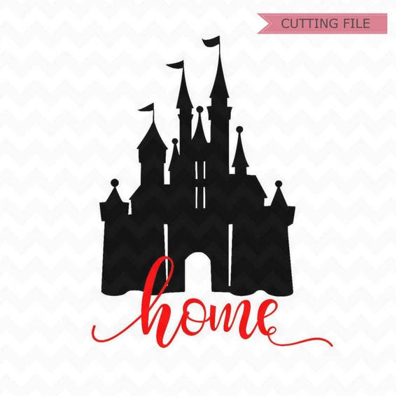 Disney Castle Home Svg Disney Castle Silhouette Cut File For Etsy