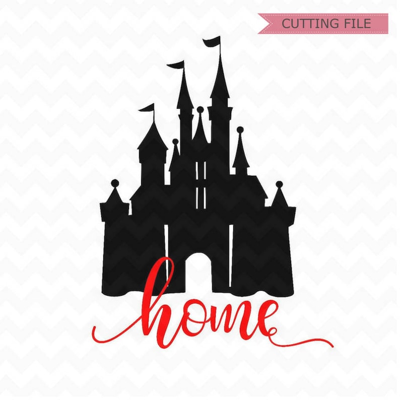 Disney Castle home SVG Disney Castle Silhouette Cut file ...