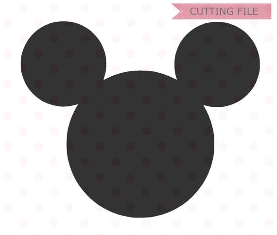 Mickey Mouse Head SVG Mickey Mouse Silhouette Vector SVG and - Etsy
