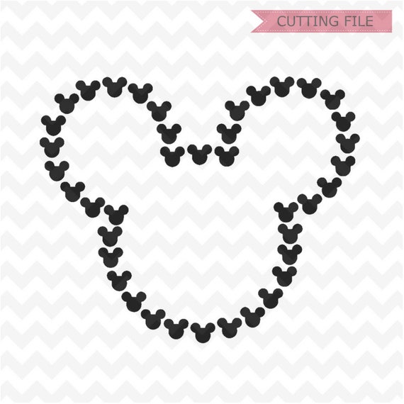 Mickey Mouse Head Monogram SVG Instant Download Mickey Mouse Etsy