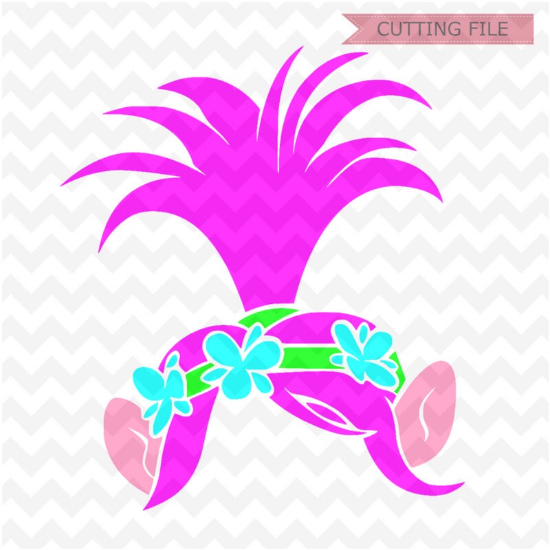 Download Poppy head SVG Trolls poppy hair svg and png instant | Etsy