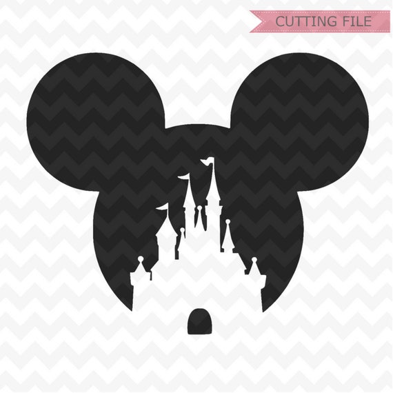 Mickey Mouse Head Svg Disney Castle Svg And Png Disney Etsy