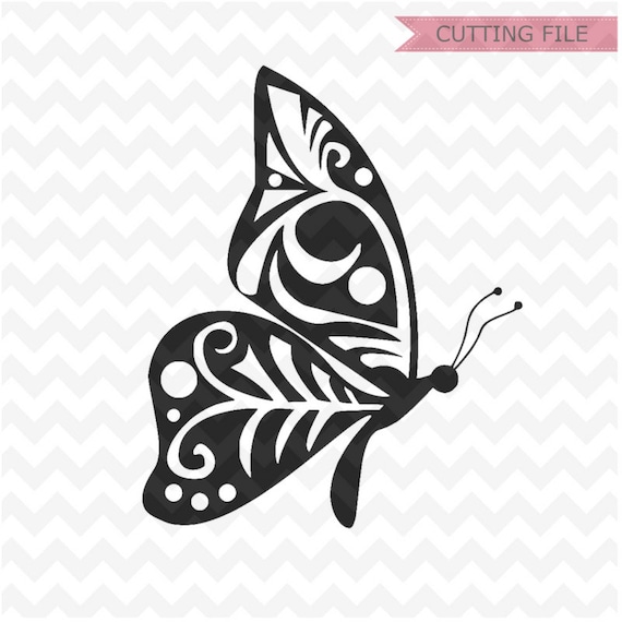 Butterfly svg butterfly side view vector file beautiful | Etsy