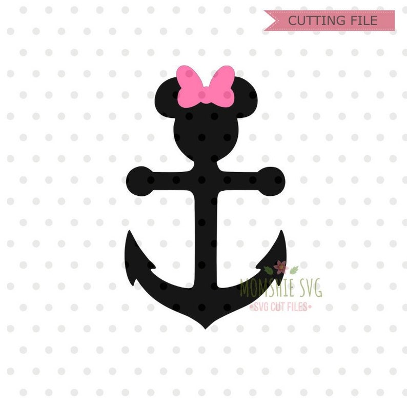 Download Anchor Minnie cabeza SVG y PNG Disney crucero svg Minnie ...