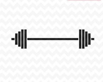 Barbell svg, Workout SVG, Barbell Cut File, Barbell svg and png instant download Cricut Silhouette