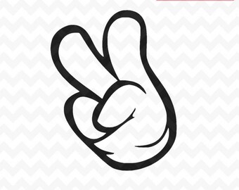 Mickey Mouse Two dles hand svg, Mickey and Minnie Peace Hands SVG, Disney mickey house svg and png instant download cricut and silhouette