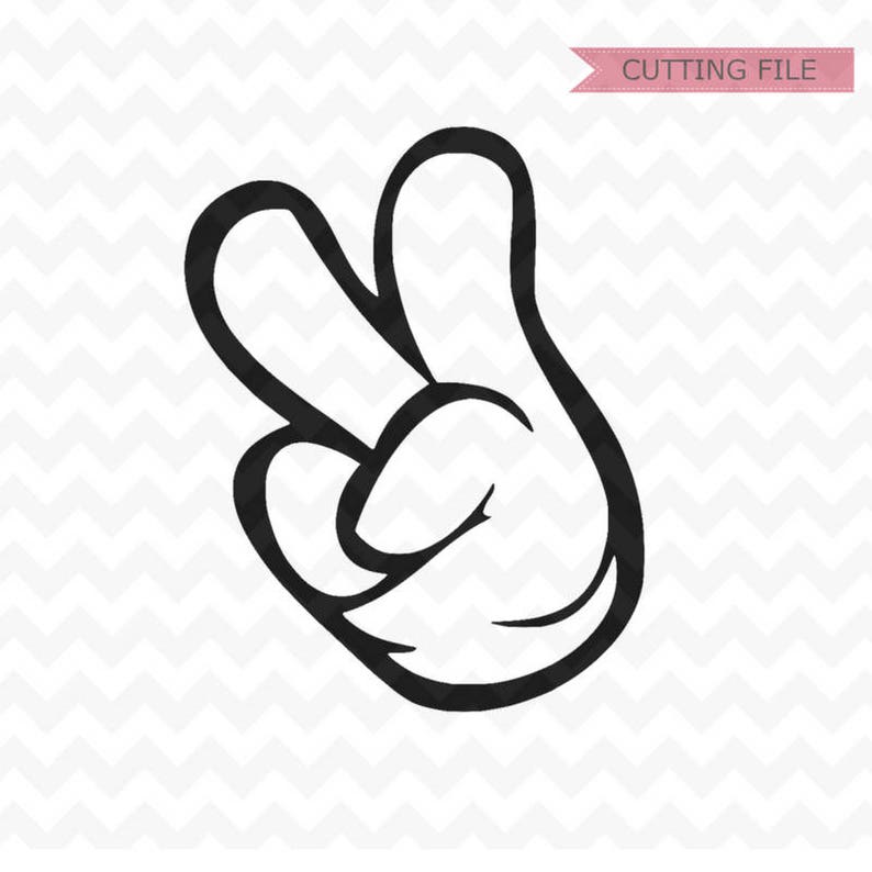 Download Mickey Mouse Two dles hand svg Mickey and Minnie Peace ...