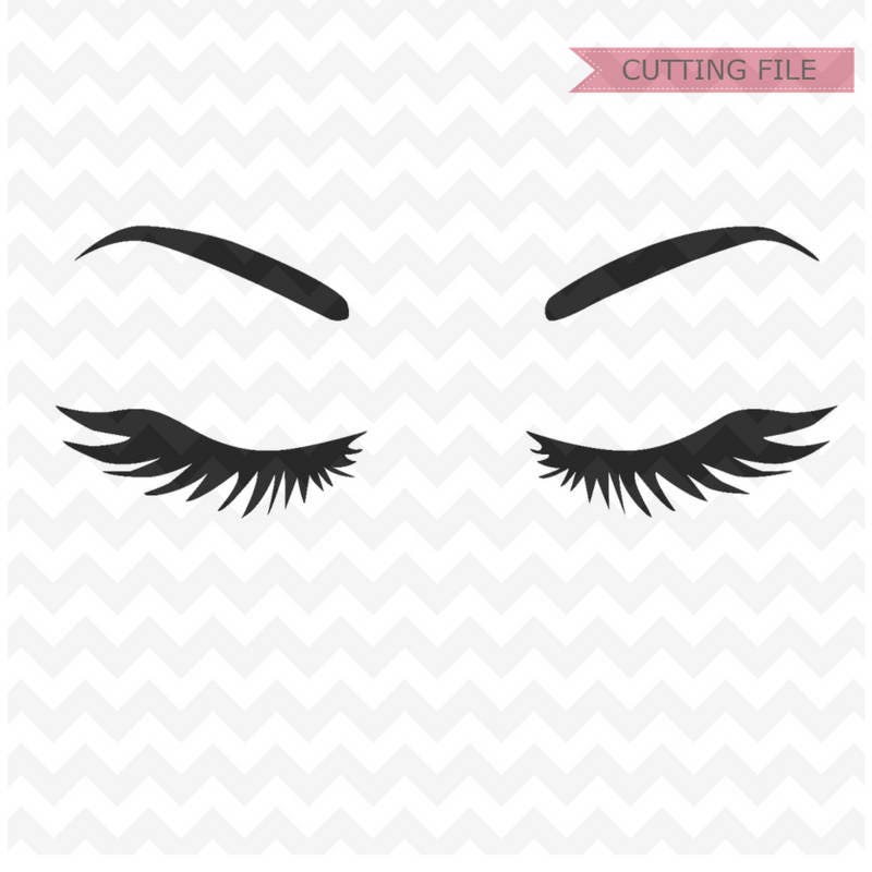 Download Eyelashes Svg file Eyebrows SVG Instant Download Woman | Etsy