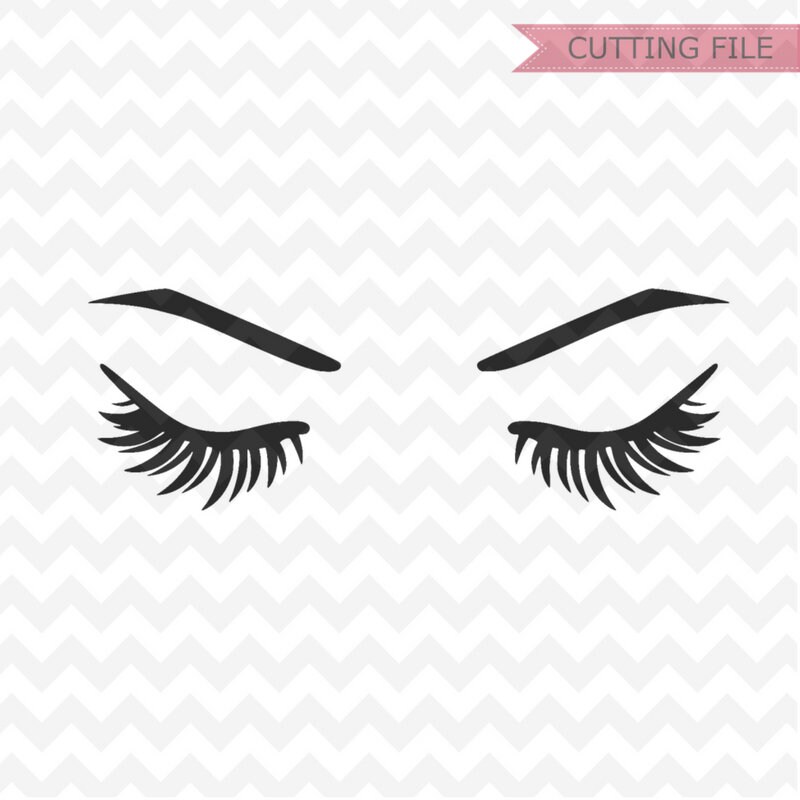 Download Eyelashes Svg file Eyebrows SVG Instant Download Woman | Etsy