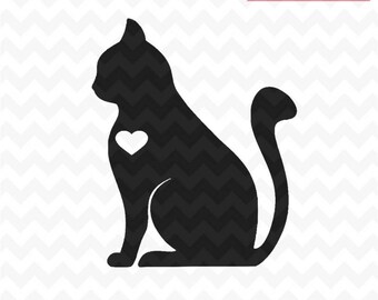 Download Cat silhouette svg | Etsy