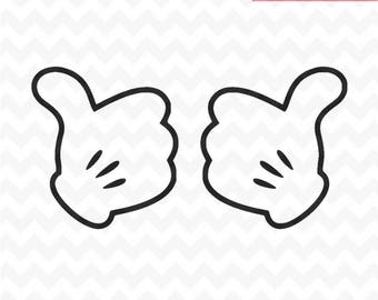 Mickey mouse hands svg, mickey hands thumbs up svg, mickey hands svg and png instant download, mickey hands svg for cricut and silhouette