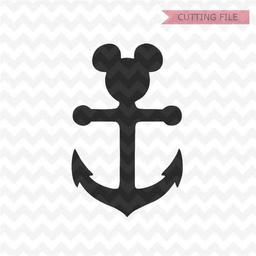 Anchor Mickey Head SVG Dxf and PNG Disney Cruise Svg Disney - Etsy