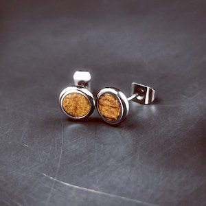 Butternut Wood Stud Earrings, Wooden Stud Earrings, Post Earrings, Wood Studs