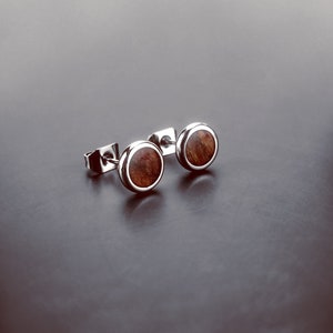 Australian Walnut Stud Earrings: Handmade Wood Post Earrings