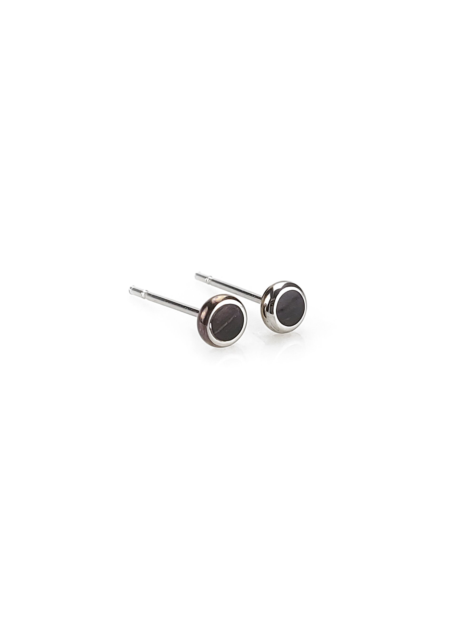 Tiny Rosewood Stud Earrings Men's Wood Stud Earrings Etsy