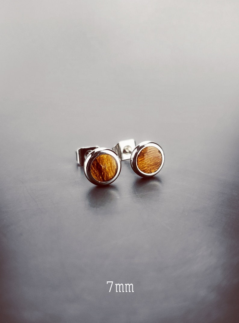 Mens wood stud earrings Clearance
