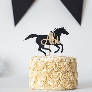 Horse Cake topper, Horse Name and Age Topper, Horse Party Decoration, Girls Cake Topper, , Girls Birthday, Horse Theme, Horse Topper