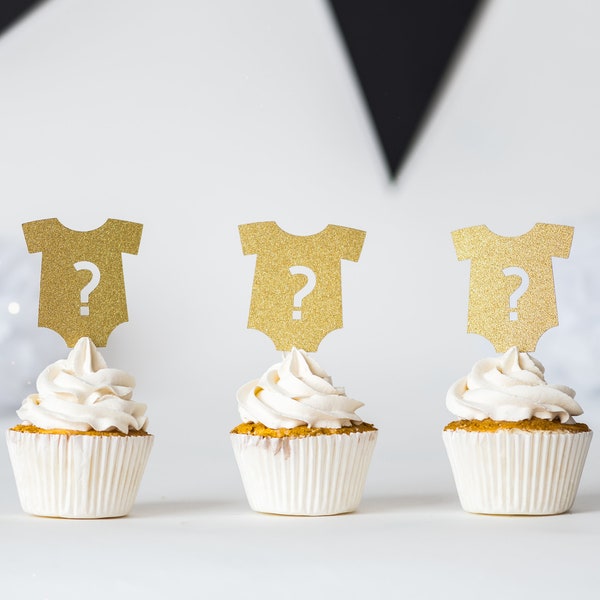 Gender Reveal Cupcake Topper Etsy UK
