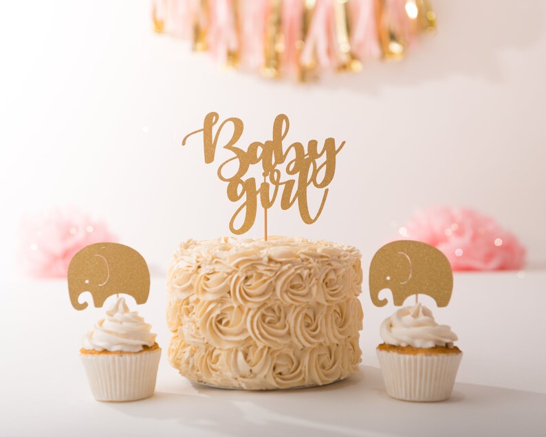 Baby Girl Cake Topper Baby Shower Cake Topper Girl Baby Girl Etsy