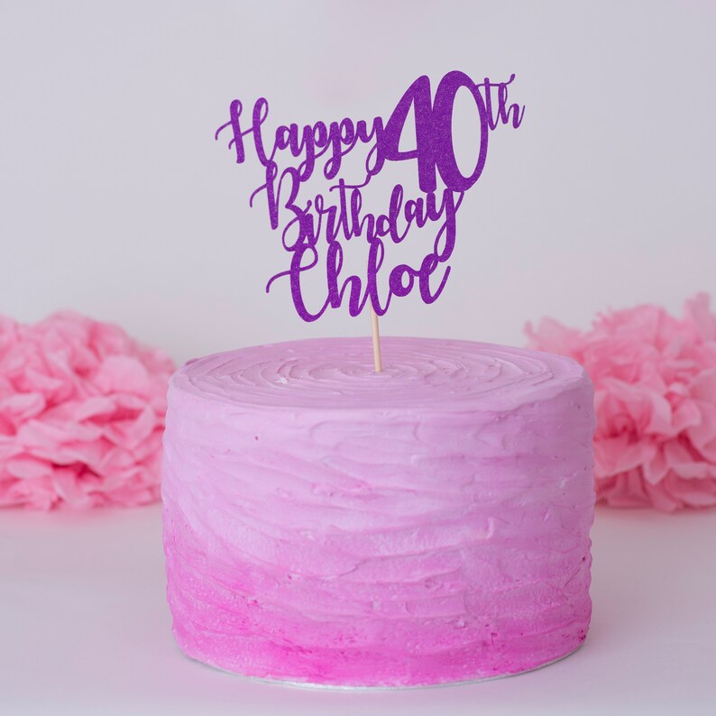 Happy Birthday Cake Topper Personalised Birthday Cake Topper Etsy UK