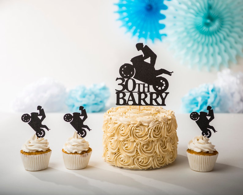 Motorbike Cupcake Toppers Motorcycle Cupcake Decoration Etsy UK