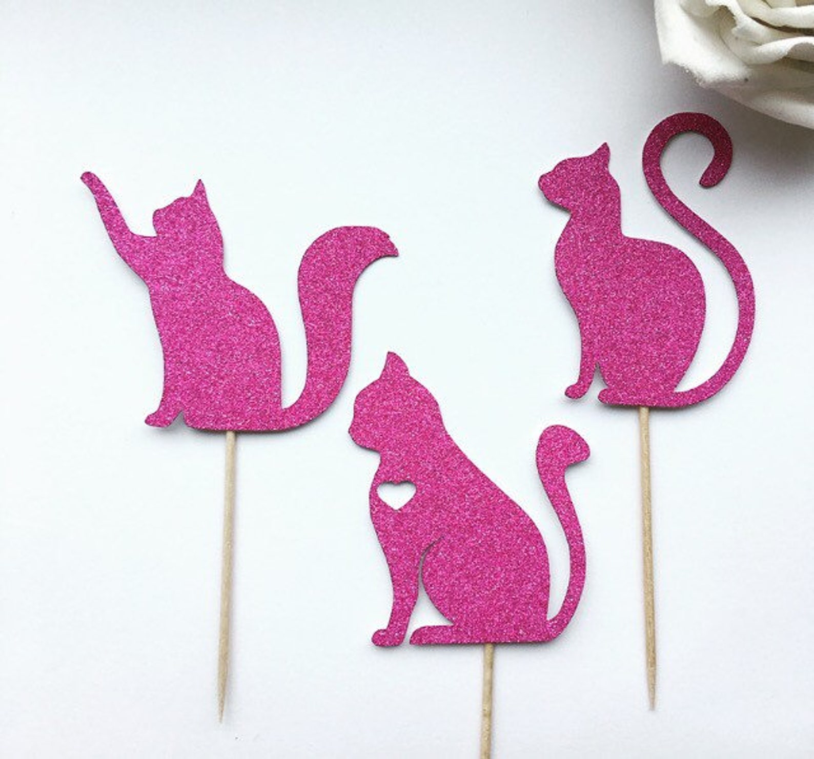 Cat Cupcake Toppers Cat Cake Topper Cat Cake Decoration Etsy UK