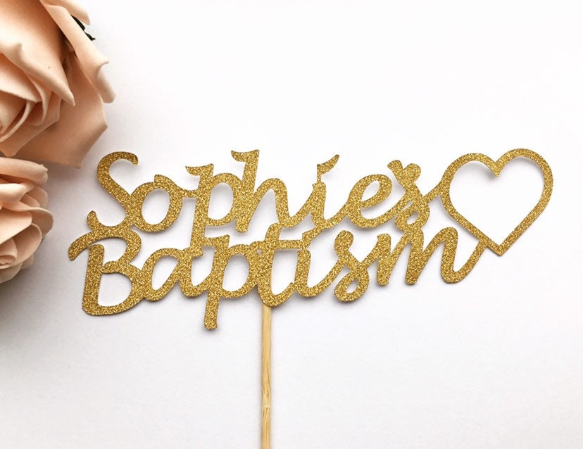 Personalised Baptism Cake Topper Baptism Cake Topper Baptism Etsy