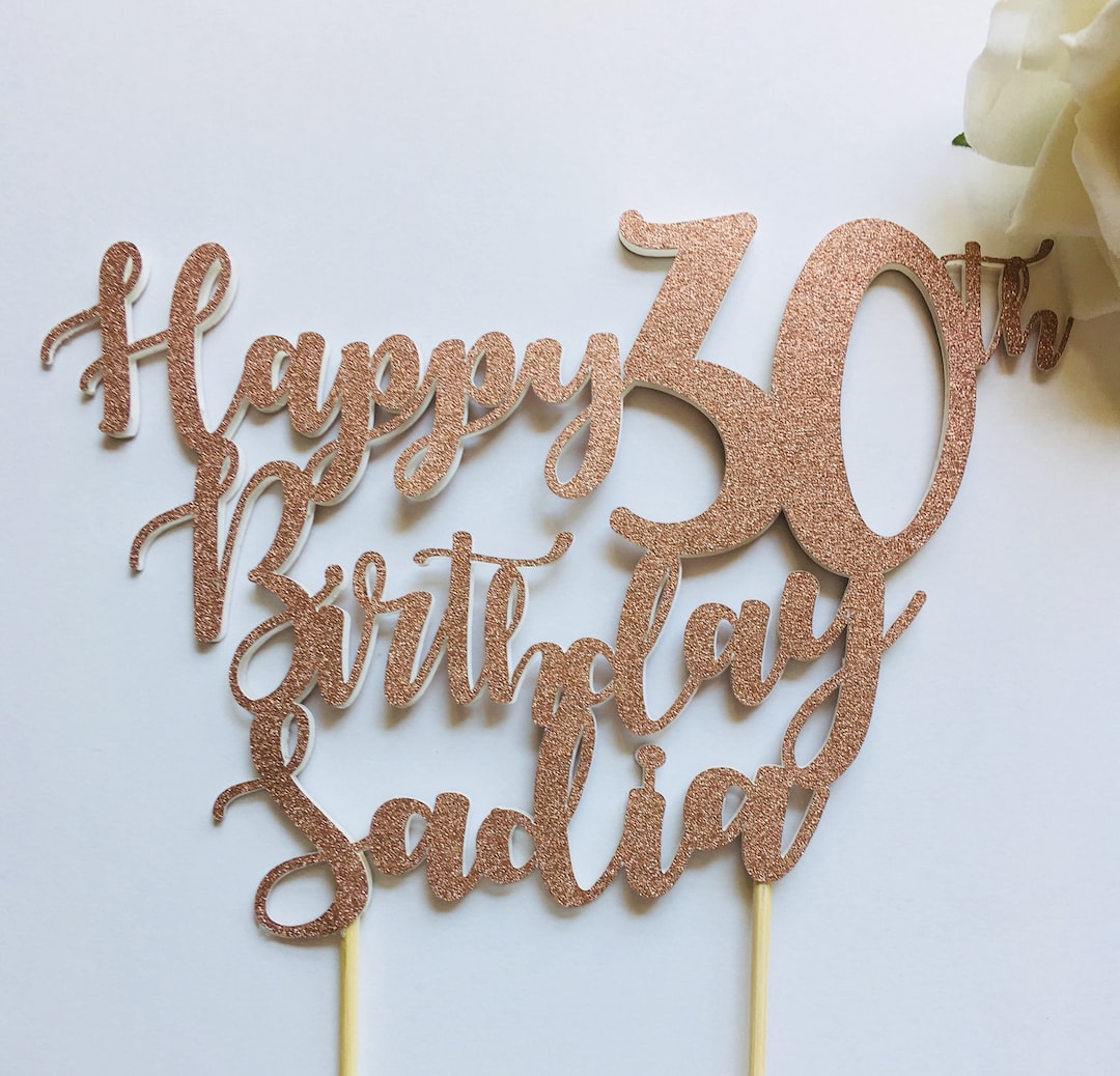 Happy Birthday Cake Topper Birthday Cake Topper Personalised Etsy UK