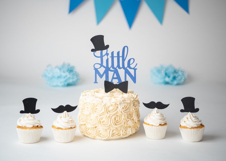 Little Man Cake Topper Moustace Cake Topper Boys Birthday | Etsy