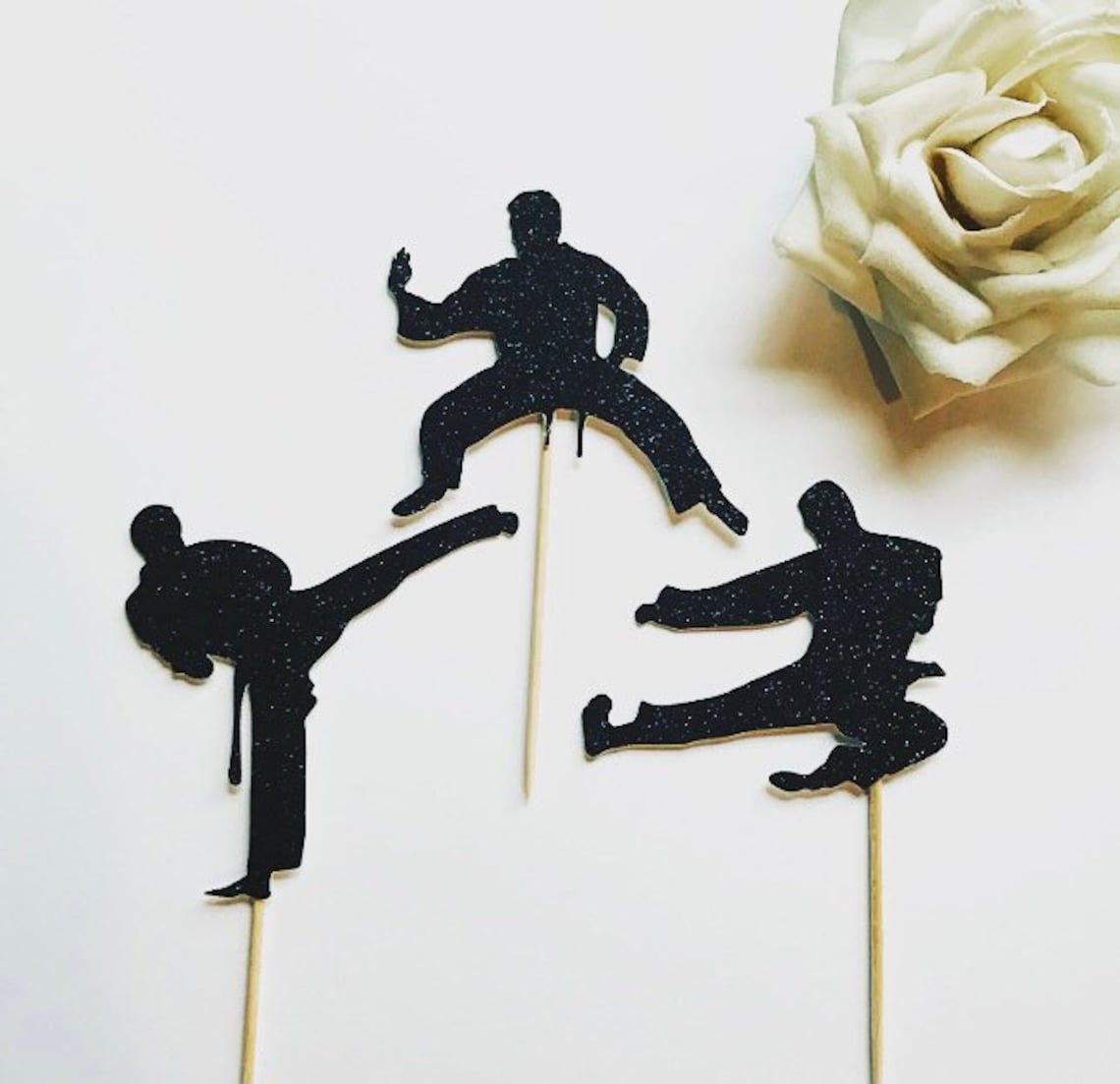 Karate Cupcake Toppers Karate Birthday Cake Decoration Etsy UK