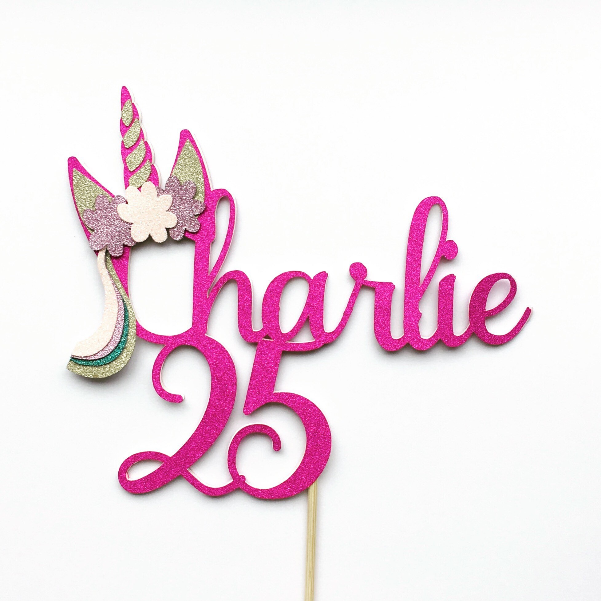unicorn cake topper personalised unicorn cake topper unicorn etsy