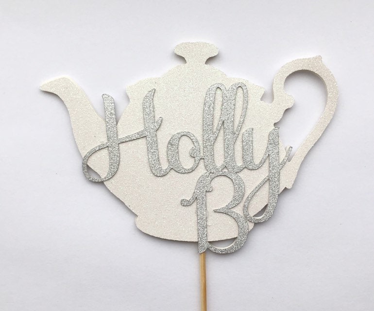 Teapot Cake Topper Tea Party Cake Topper Afternoon Tea Etsy