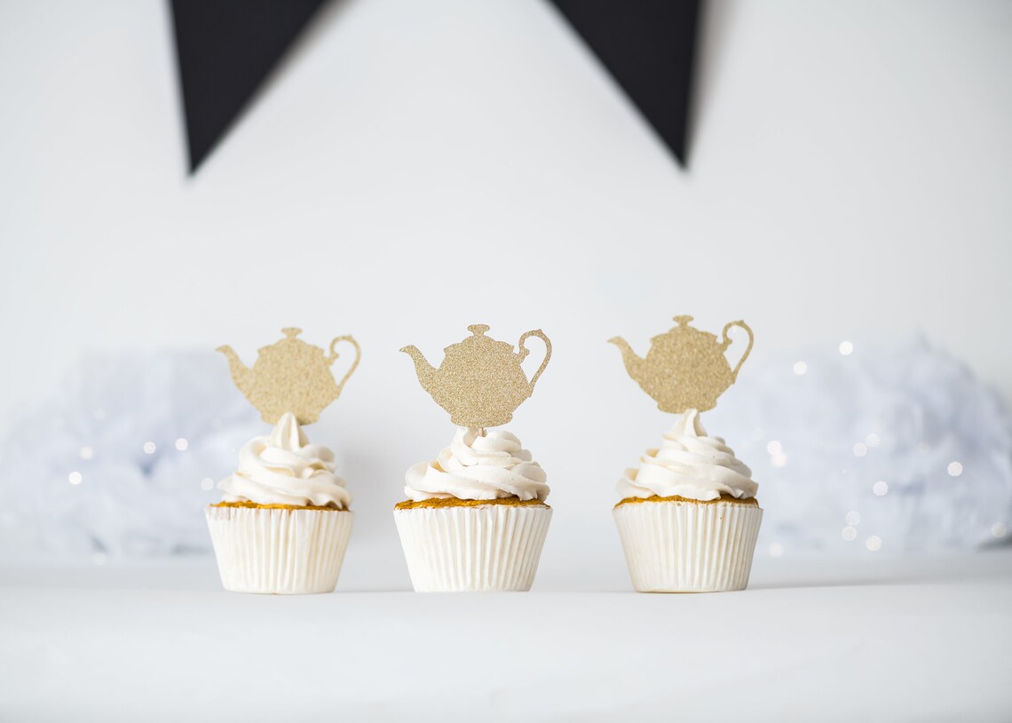 Teapot Cake Topper Tea Party Cake Topper Afternoon Tea Etsy